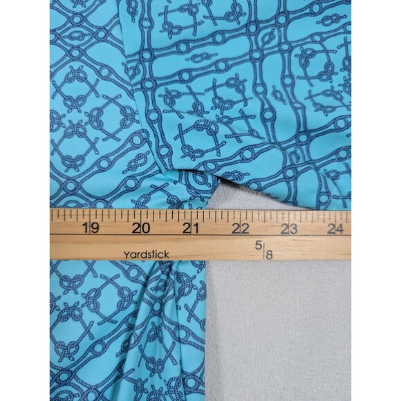 William Murray Golf Shirt Polo Tie One On Print L Turq Blue Polyester - Picture 7 of 8